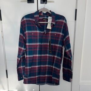 Orvis Men's Casual Plaid Shirt - Red and Green